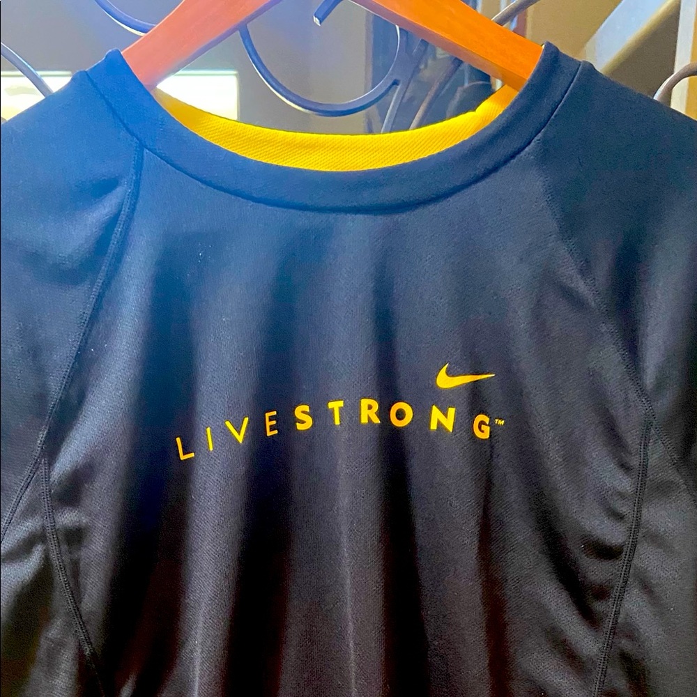 Nike, short sleeve, black, livestrong, t-shirt